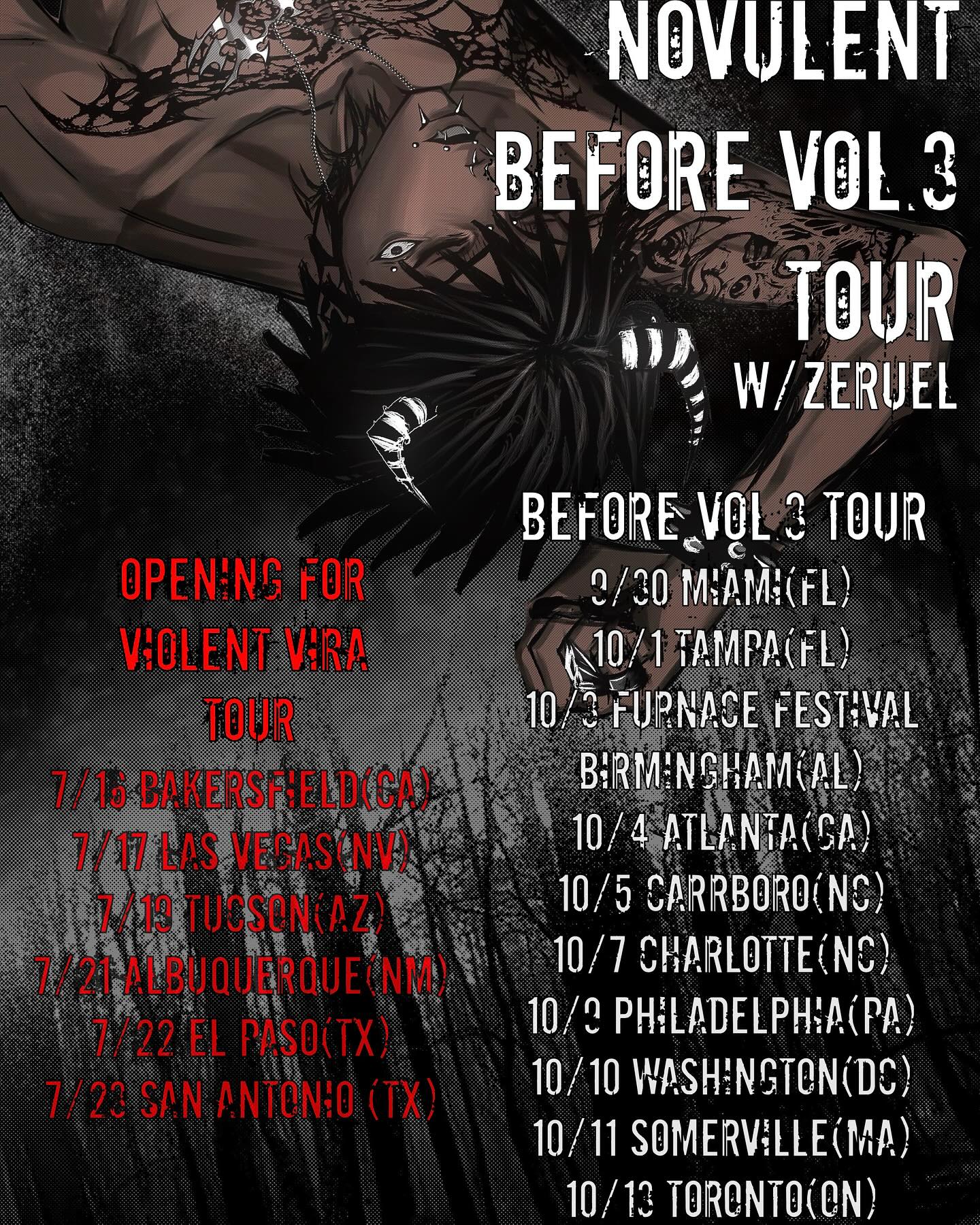 Novulent BEFORE VOL.3 TOUR Tour Poster 2025